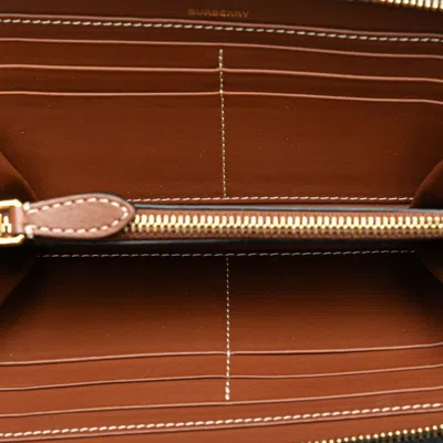 Pre-owned Burberry Black Gray Canvas Leather Coin Purse/coin Case () In Black, Gray
