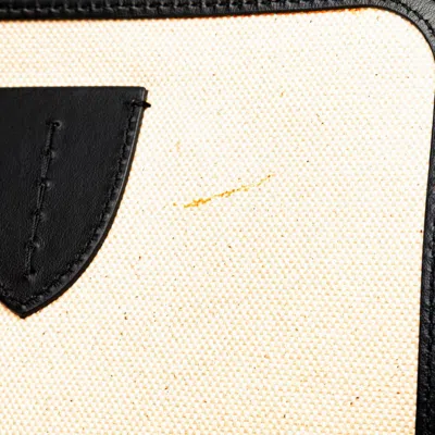 Pre-owned Burberry Black Canvas Leather Shoulder Bag Tote Bag ()