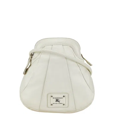 Pre-owned Burberry Blue Label White Leather Shoulder Bag ()
