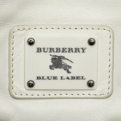 Pre-owned Burberry Blue Label White Leather Shoulder Bag ()
