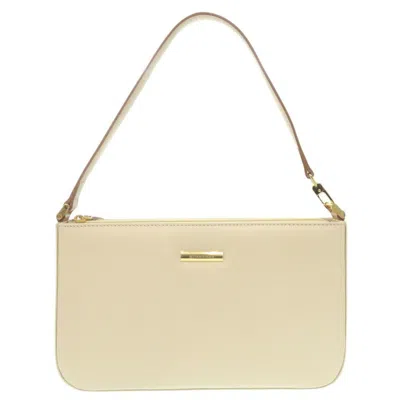 Pre-owned Burberry Ivory Leather Shoulder Bag ()