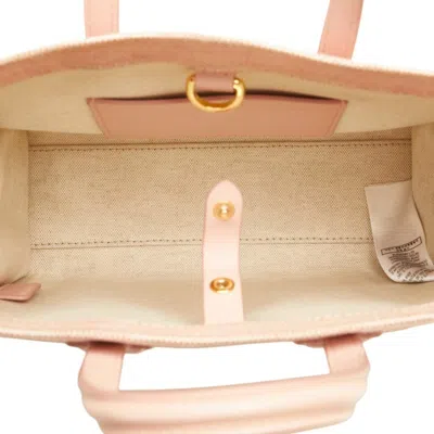 Pre-owned Burberry Pink Canvas Shoulder Bag Tote Bag ()