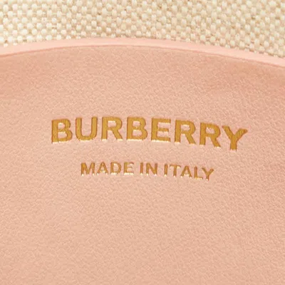 Pre-owned Burberry Pink Canvas Shoulder Bag Tote Bag ()