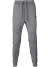 Nike Slim-fit Tapered Cotton-blend Tech Fleece Sweatpants - Gray In Grey