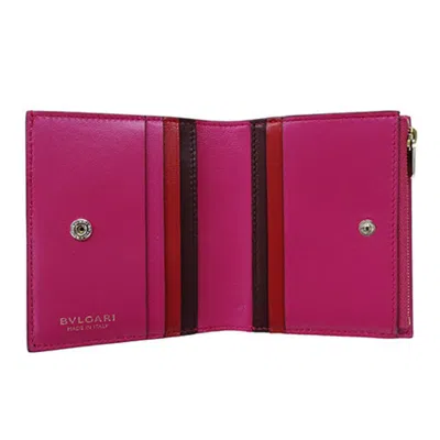 Pre-owned Bvlgari Bordeaux Leather Wallet (bi-fold) ()