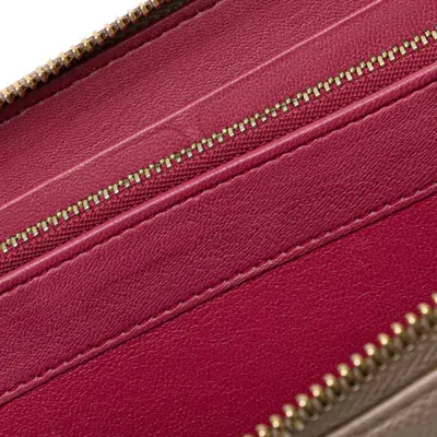 Pre-owned Bvlgari Beige Leather Long Wallet (bi-fold) ()