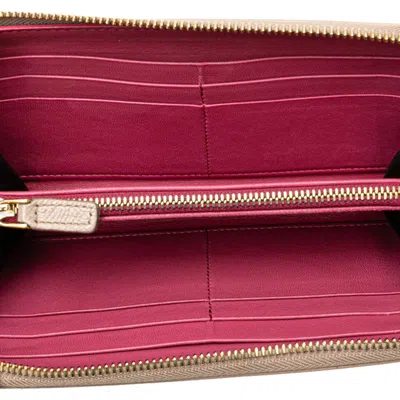 Pre-owned Bvlgari Beige Leather Long Wallet (bi-fold) ()