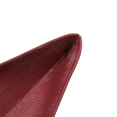 Pre-owned Cartier Bordeaux Wine Red Leather Coin Purse/coin Case () In Bordeaux, Wine Red