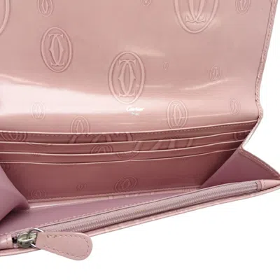Pre-owned Cartier Pink Leather Long Wallet (bi-fold) ()
