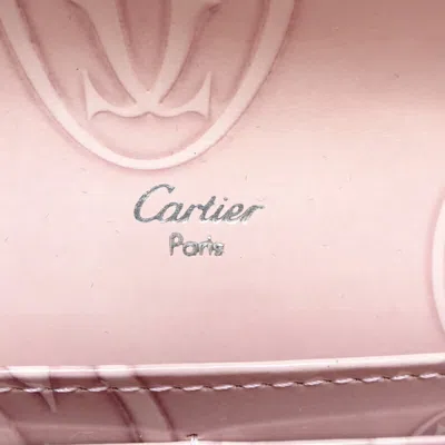 Pre-owned Cartier Pink Leather Long Wallet (bi-fold) ()
