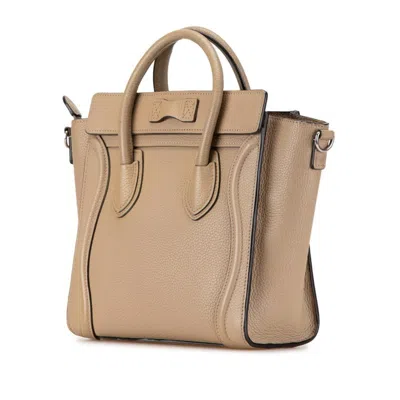 Pre-owned Celine Beige Leather Handbag Shoulder Bag ()