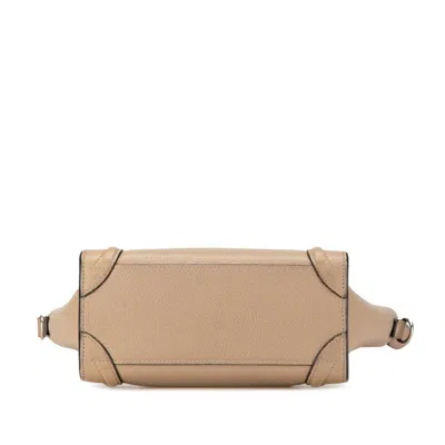 Pre-owned Celine Beige Leather Handbag Shoulder Bag ()