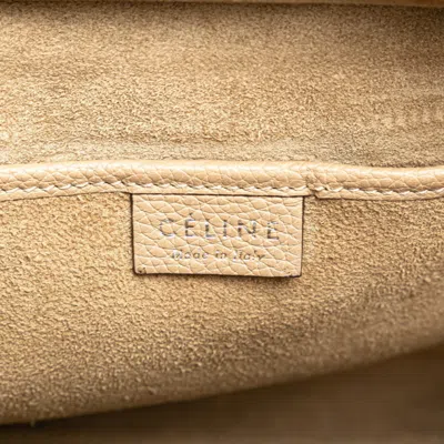 Pre-owned Celine Beige Leather Handbag Shoulder Bag ()