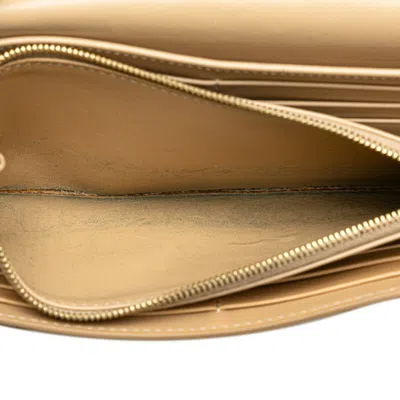 Pre-owned Celine Beige Leather Long Wallet (bi-fold) ()