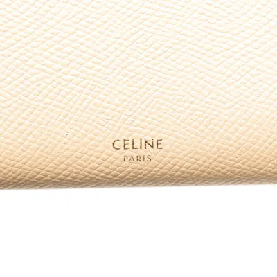 Pre-owned Celine Beige Leather Long Wallet (bi-fold) ()