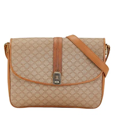 Pre-owned Celine Macadam Brown Pvc Leather Shoulder Bag ()