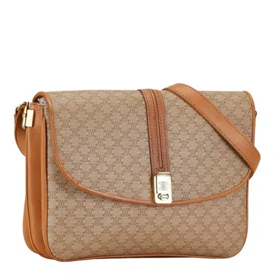 Pre-owned Celine Macadam Brown Pvc Leather Shoulder Bag ()