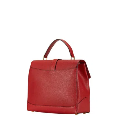 Pre-owned Celine Red Color Leather Handbag Shoulder Bag ()