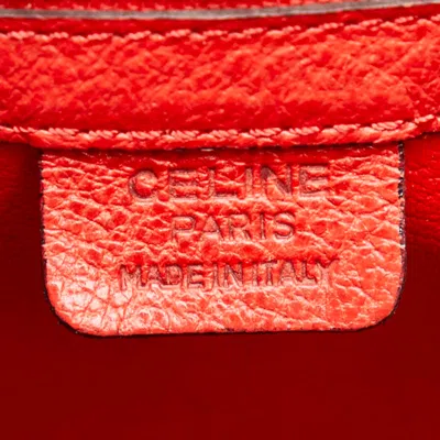 Pre-owned Celine Red Color Leather Handbag Shoulder Bag ()