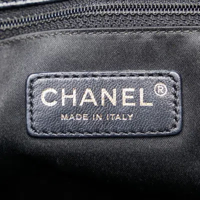 Pre-owned Chanel Black Caviar Leather Shoulder Bag Tote Bag ()