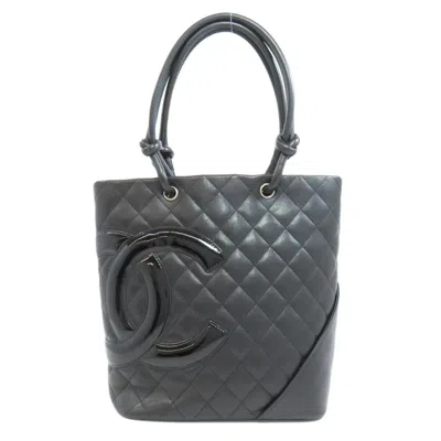 Pre-owned Chanel Black Leather Tote Bag ()