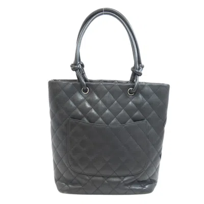 Pre-owned Chanel Black Leather Tote Bag ()