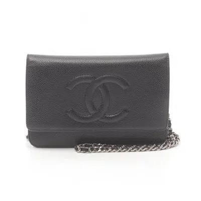 Pre-owned Chanel Caviar Skin Black Caviar Leather Shoulder Bag ()