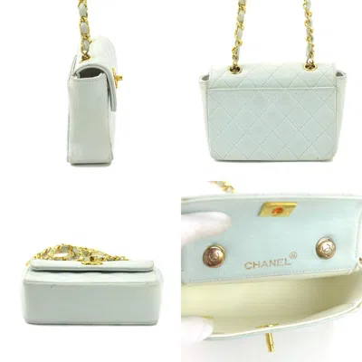 Pre-owned Chanel Light Blue Leather Shoulder Bag ()