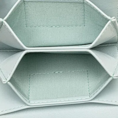 Pre-owned Chanel Light Blue Leather Shoulder Bag ()