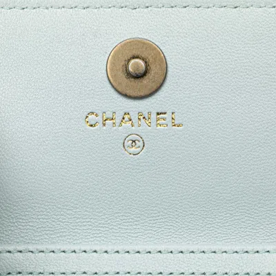 Pre-owned Chanel Light Blue Leather Shoulder Bag ()