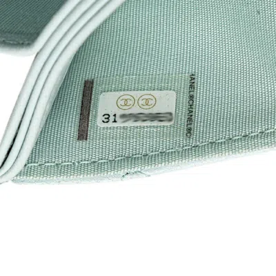 Pre-owned Chanel Light Blue Leather Shoulder Bag ()