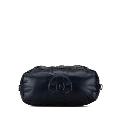 Pre-owned Chanel Navy Pink Nylon Wool Handbag Shoulder Bag () In Navy, Pink