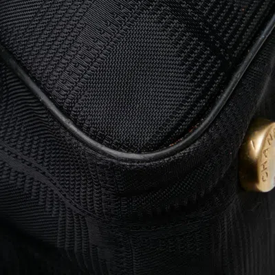 Pre-owned Chanel New Travel Line Black Nylon Leather Tote Bag ()