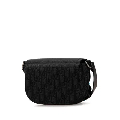 Pre-owned Dior Christian  Black Canvas Leather Shoulder Bag ()
