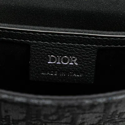 Pre-owned Dior Christian  Black Canvas Leather Shoulder Bag ()