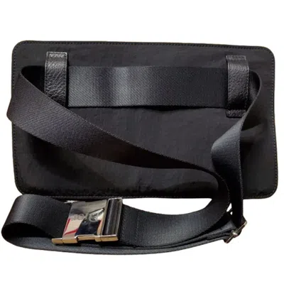 Pre-owned Dior Christian  Black Nylon Leather Fanny Pack Sling Bag ()