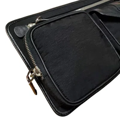 Pre-owned Dior Christian  Black Nylon Leather Fanny Pack Sling Bag ()