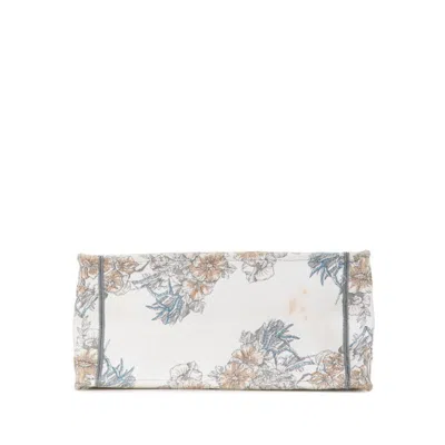 Pre-owned Dior Christian  Multi-color White Jacquard Tote Bag () In Multi-color, White