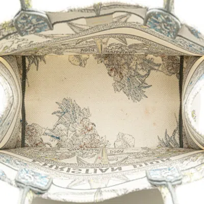 Pre-owned Dior Christian  Multi-color White Jacquard Tote Bag () In Multi-color, White