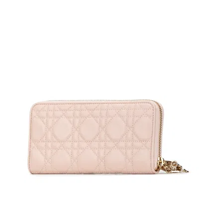Pre-owned Dior Christian  Pink Leather Coin Purse/coin Case ()