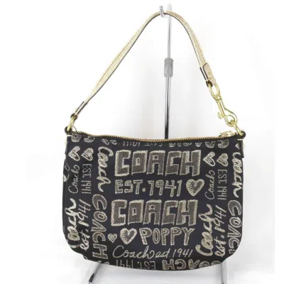 Pre-owned Coach Black Canvas Shoulder Bag ()