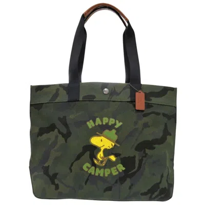 Pre-owned Coach Khaki Canvas Tote Bag ()