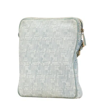 Pre-owned Fendi Blue Canvas Denim Shoulder Bag ()