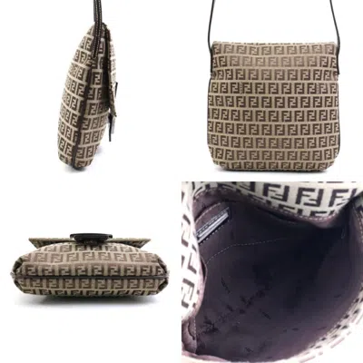 Pre-owned Fendi Brown Canvas Shoulder Bag ()