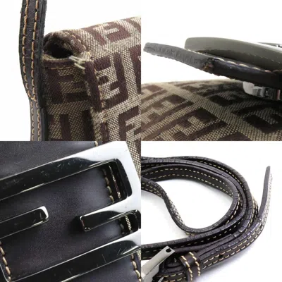 Pre-owned Fendi Brown Canvas Shoulder Bag ()