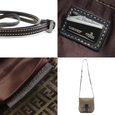 Pre-owned Fendi Brown Canvas Shoulder Bag ()