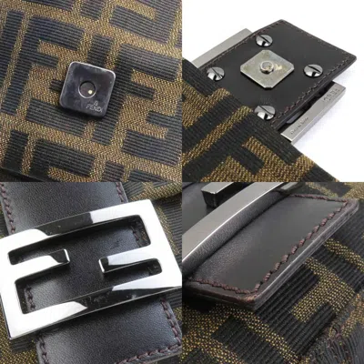 Pre-owned Fendi Brown Canvas Shoulder Bag ()