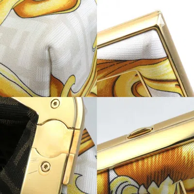 Pre-owned Fendi Light Beige Yellow Canvas Leather Shoulder Bag () In Light Beige, Yellow
