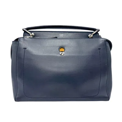 Pre-owned Fendi Navy Leather Handbag Shoulder Bag ()