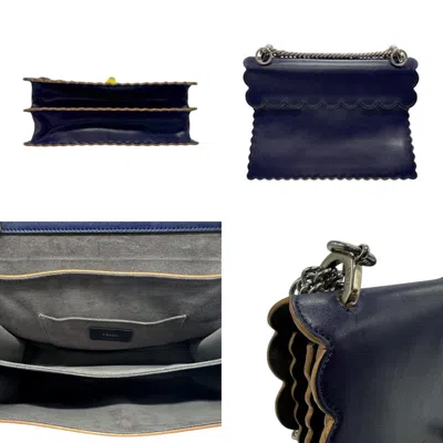 Pre-owned Fendi Navy Leather Shoulder Bag ()